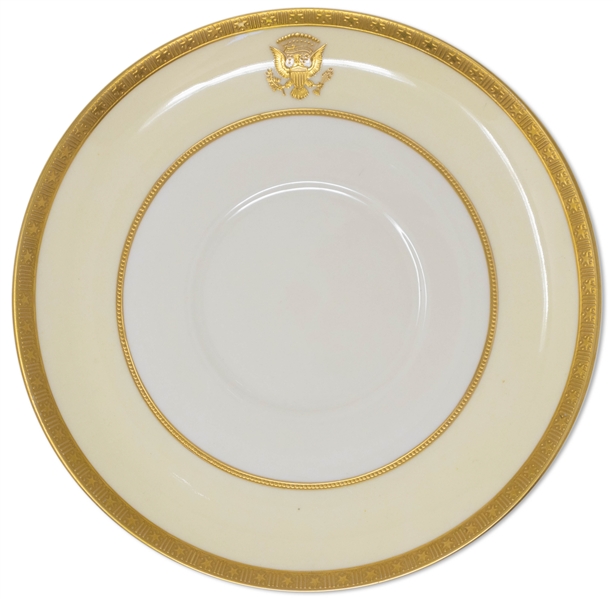 Woodrow Wilson White House China Saucer -- From 1918, in Fine Condition